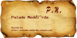Palade Medárda névjegykártya